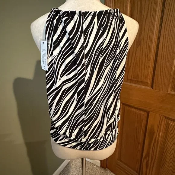 BOLD ELEMENTS WOMENS HALTER NECK SLEEVELESS BLOUSE SIZE L  #562 - Picture 3 of 5